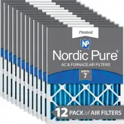 Nordic Pure 18x20x2 Pleated MERV 7 Air Filters 12 Pack