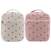 Lunch Tote Bag for Women Corduroy Insulated Lunch Box for School Travel Picnic