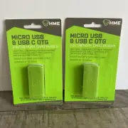 LOOK! 2 TOTAL ! Stealth Trail Cam SD Card Reader For Android USB-C / MICRO USB.