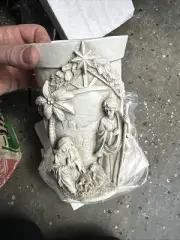 New Realistic Nativity Manger Scene Nativity Memorial Vase In-Outdoor Gravesite