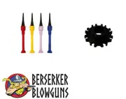 8 - .40 Cal Soft Tip Blowgun Darts with 8 Point Quiver by Berserker Blowguns