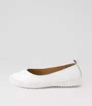 New Supersoft Waverley White Leather Flat Shoes Womens Shoes Shoes Flat