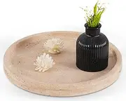 SPESHSTONES Travertine Serving Tray 10 Inch Handmade Round Serving Platter for Coffee Table Decor, Food and Party Supplies, Ideal Serving Bowl for Cafetaria and Kitchen Countertop