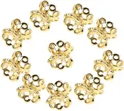 VALICLUD 10pcs Bracelet Beaded Accessories Jewelry Ornament Caps Beads Spacer Caps Beads for Bracelets Beading Supplies Metal Bead End Caps DIY Supplies Bead Beads Caps Copper Golden