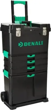 Wheeled Work Center and Tool Box, Black, 29 X 46 X 82 Cm