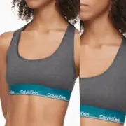 NWT Calvin Klein Womens Cotton Lightly Lined Triangle Wireless Bralette Small