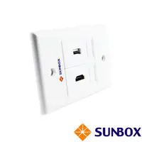 在飛比找momo購物網優惠-【SUNBOX 慧光】HDMI USB L型接頭 插座面板(