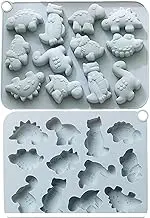 Dino Nugget Mold - 12 Cavity Dinosaur Shape Mold for Cake - 3D Jewelry, Pastry, Chocolate, Cake, Jelly, Pudding, Handmade Soap Mould Making Mold Yechun