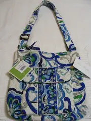 Vera Bradley MEDITERRANEAN WHITE Large HIPSTER Shoulder CROSSBODY Handbag, NWT~