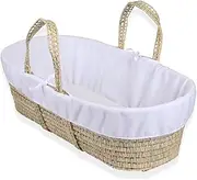 Clair de Lune Fleece Liner/Dressing for Palm and Wicker Moses Baskets (White)