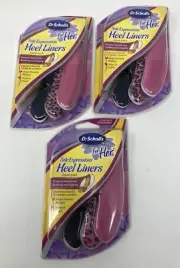 3pk Dr. Scholl`s For Her Sole Expressions Heel Liners 3 Pair Pack, 9 Pairs Total