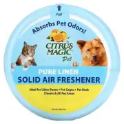 2 X Citrus Magic, Pet, Solid Air Freshener, Pure Linen, 20 oz (566 g)
