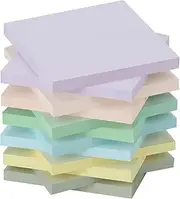 ZCZN 12 Pads Pastel Sticky Notes Morandi Colour, 60 Sheets Per Pad, Use as Reminders, to-Do, Memos