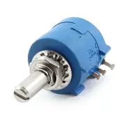5K Ohm 5% 1/4" Round Shaft 10 Turns Rotary Wire Wound Precision Potentiometer