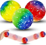Pack of 3 Astro Jump Ball, 7 cm Bounce Ball, High Jumping Rubber Ball, Planet Bouncing Balls, Bouncing Ball for Children