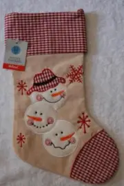 NEW Quality HAPPY SNOWMEN Deluxe CHRISTMAS STOCKING