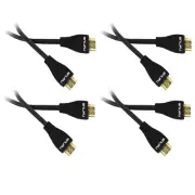 Nyrius High Speed HDMI Cable (6 Feet) Supports 3D, Ethernet, & Audio - 4 Pack