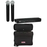 Shure BLX288/SM58 Dual Channel Wireless Handheld Microphone System with Bag -