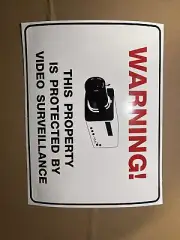 Vinyl Security Camera Warning Signs, (4) Vinyl Signs & FREE SHIPPING!!!