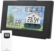 Weather Station with Outdoor Sensor, Digital Thermometer Hygrometer, Alarm Clock, Weather Forecast, Weather Monitoring System for Home Office Garden