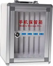DOITOOL Slots Wall Mounted Aluminum Alloy Cell Phone Locker Box with Key Lock Mobile Phone Storage Organizer for Schools Offices Restaurants
