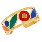 10k or 14k Solid Gold Enamel Toe Ring