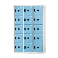在飛比找蝦皮商城優惠-【DS4-19】十五人置物櫃(塑鋼門)(藍色) DF-E50