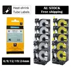 Heat Shrink Tube Wire Cable Yellow White Label Tape for DYMO Rhino 6000 5200