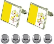 [Select Gifts] Shirt Dress Studs Holy See Flag Cufflinks