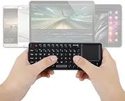 Gugxiom 2.4G Wireless Touchpad Keyboard, USB2.0 Mini Wireless Keyboard with 69 Backlight Keys, with Touch Pad, IR Indicator, Receiver and USB Cable