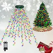 Christmas Lights, 10 Line 280 Led Christmas Tree String Lights, Plug-in 8 Mode Twinkle Lights, Waterproof Festoon Fairy Led Lights for Indoor Outdoor Yard Garden Patio Xmas Tree Decorations, Colorful