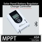 12V/24V Solar Panel Battery Regulator 40A MPPT Charge Controller LCD Bluetooth