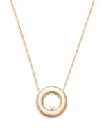 Alberto Amati 14K Yellow Gold Diamond Circle Pendant Necklace, 16