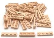 Lego 50 New Light Nougat Plates 1 x 4 Studs Pieces