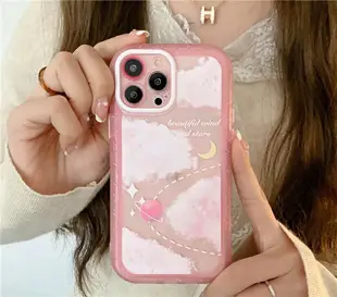 手機殼 ● 粉色油畫星空適用iPhone13promax蘋果12手機殼11可愛xs矽膠xr潮女
