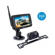 Wireless Backup Camera System, IP69 Waterproof Wireless License Plate Rear Vi...