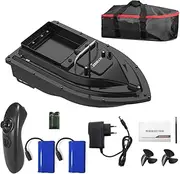 Wirel Remote Control Fishing Bait Boat 430-540 Yards Remote Fish Finder Device Black with 2 Rechargeable Battery Black with 2 Rechargeable Battery