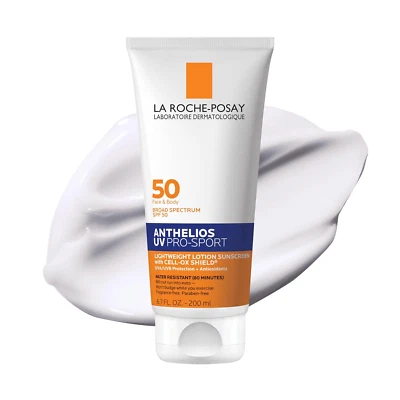 La Roche-Posay Anthelios UV Pro-Sport SPF 50 Sunscreen for Face & Body, Water &