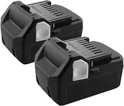 18V 6.0Ah Rechargeable Cordless Drill Power Tool Battery. Compatible with Hitachi. Compatible with Hikoki BCL1815 EBM1830 BSL1840 BSL1850 Battery (Color : 2PCS 6000 d)