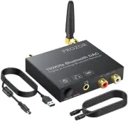 192KHz Digital to Analog Audio Converter, Bluetooth Audio Adapter with Blueto...