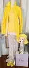 NWT J.Crew Yellow Lace Rain Jacket With Hat Size M