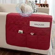 Armrest Cover Sofa Storage Pocket Waterproof and Oilproof Sofa Armrest Towel Magazine Remote Control Sofa Recliner Armrest Sundries Management Bag