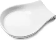 Spoon Rest, 4.5 Inches Spoon Holder For Kitchen Counter Porcelain, White Spoon