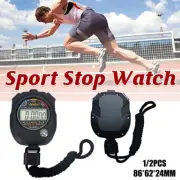 2XDigital Handheld Stopwatch Chronograph Sport Timer Counter with Alarm Function