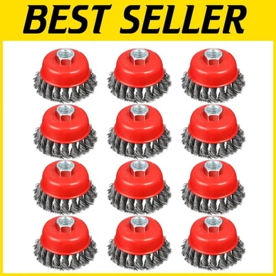 Durable 4'' Wire Cup Brush for Angle Grinder - High-Strength Carbon Steel Design