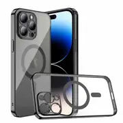 For Apple iPhone 14 Pro MagSafe Magnetic Case with HaloLock Shockproof Military Grade Protection Scratch Resistant Back Protective Cover (Black)