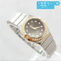 在飛比找蝦皮購物優惠-OMEGA 歐米茄 女士 手錶 星座系列 25mm 雙圈鑽石