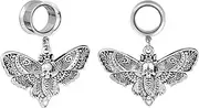 [Awinrel] Ear Tunnels Gauges Dangle Plugs for Ears Women Men,Gauge 2G 1G 0G 00G 9mm 11mm 13mm 1/2 9/16 5/8, Surgical Steel Eyelet Body Piercing Stretcher Earrings