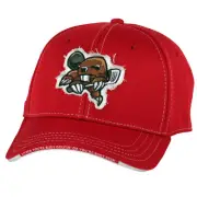 Beaver Golf Patch Performance Mesh Fitted Cap by Pukka - Red - L/XL