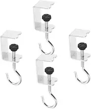 Alipis 4pcs Desk Hooks for Bags Headphones Clothes Under Desk Clamp Mount Sturdy Purse Hanger for Home School Office Space Saving Storage